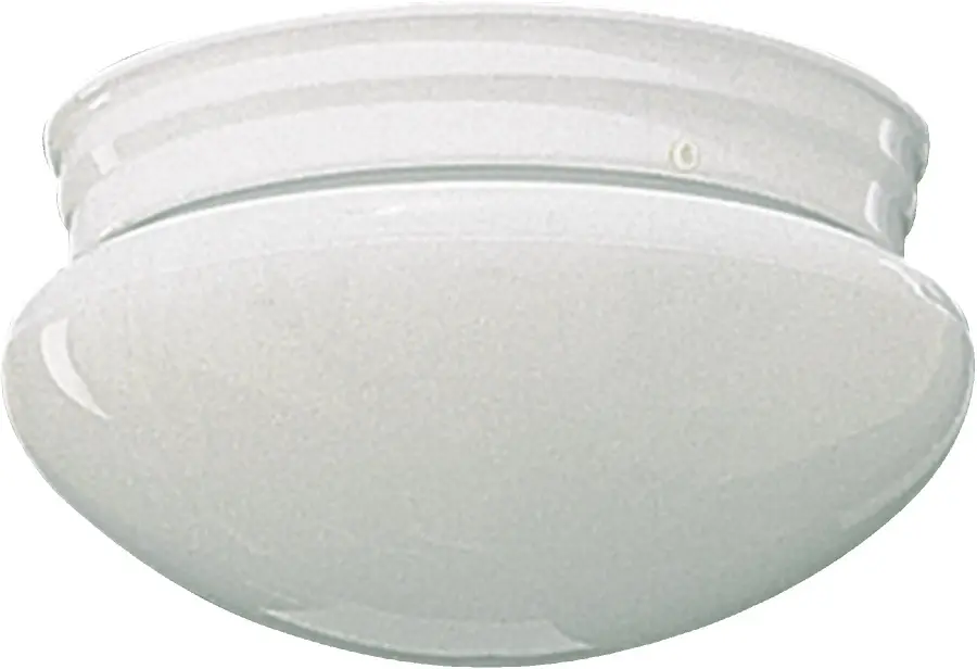 6 Inch Ceiling Mount with White Glass