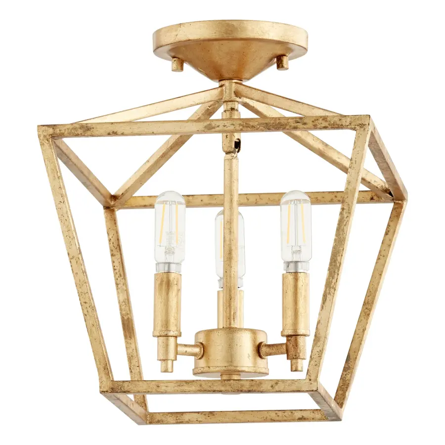 Gabriel 12 Inch Ceiling Mount in Gold Leaf - Image 1