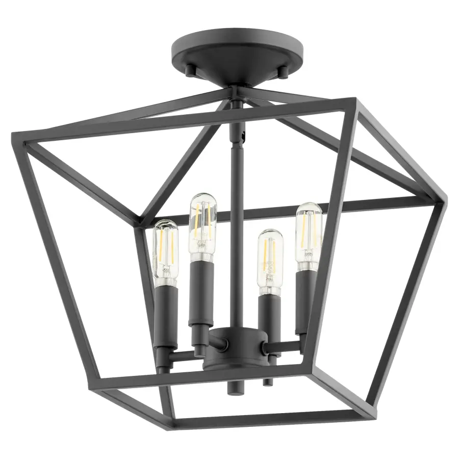 Gabriel 13" Semi-Flush Mount in Noir - Image 1