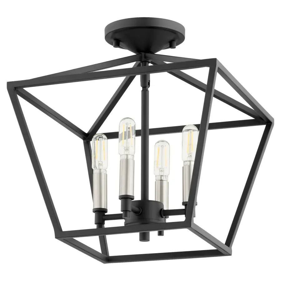 Gabriel 13" Semi-Flush Mount in Noir - Image 2