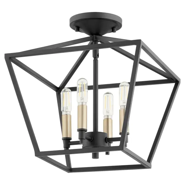 Gabriel 13" Semi-Flush Mount in Noir - Image 3