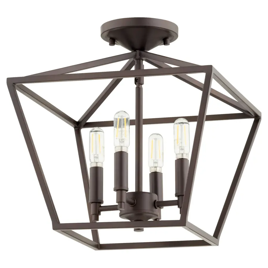 Gabriel 13-Inch Semi-Flush Mount in Oiled Bronze - Image 1
