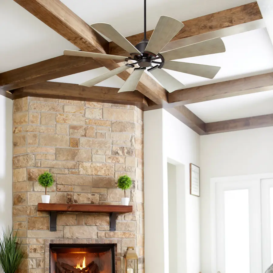 MOD 60" Damp Listed Matte Black Ceiling Fan - Image 4