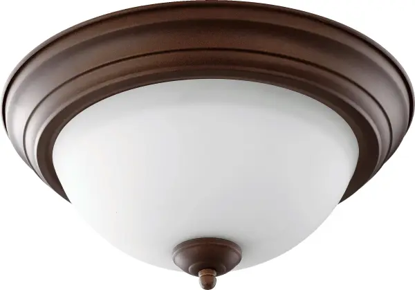 This 13-inch flush mount delivers traditional elegance with its oiled bronze finish and delicate detailing. Perfect for smaller spaces like entryways, hallways, and bathrooms where classic style meets functional lighting.