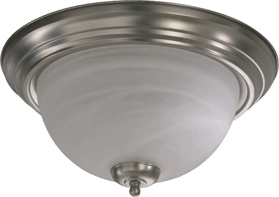 15" Satin Nickel Ceiling Mount with Marble Base