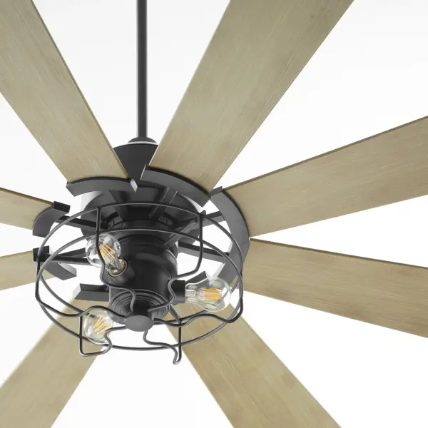 MOD 72" Damp Listed Matte Black Ceiling Fan - Image 3
