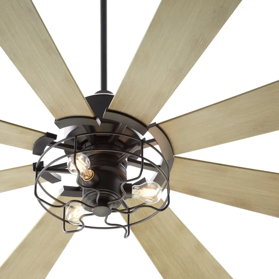 MOD 72" Damp Listed Matte Black Ceiling Fan - Image 4