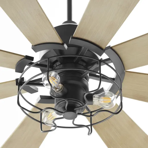 MOD 72" Damp Listed Matte Black Ceiling Fan - Image 5
