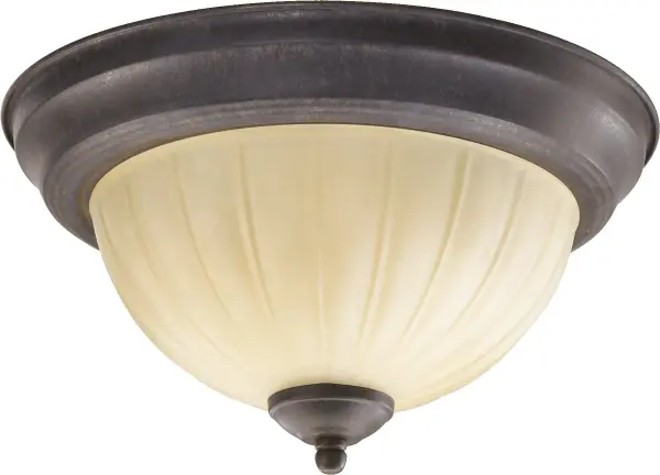 This 11-inch amber scavo glass shade features a traditional melon shape with warm golden tones. The Toasted Sienna finish adds depth and character, creating inviting ambient lighting for intimate spaces.