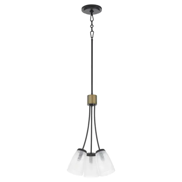 Arpeggio 3-Light Pendant in Matte Black - Image 1