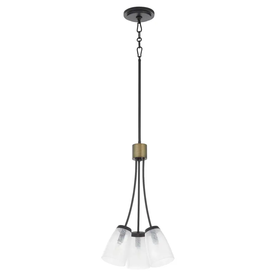 Arpeggio 3-Light Pendant in Matte Black - Image 1