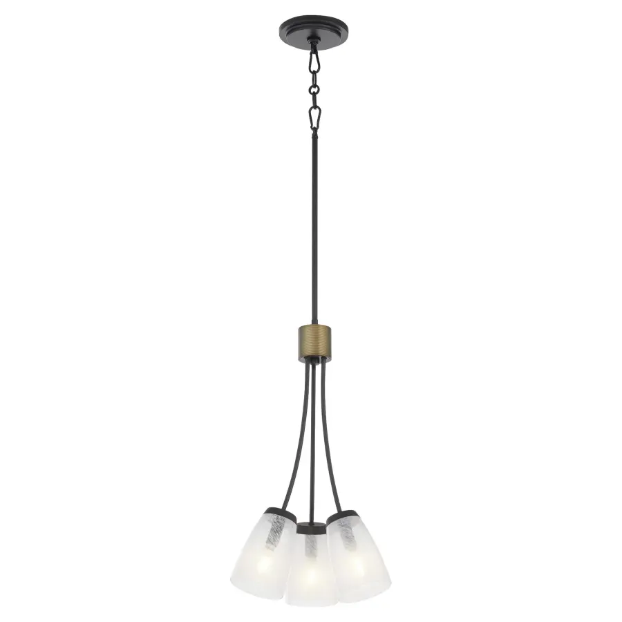 Arpeggio 3-Light Pendant in Matte Black - Image 2