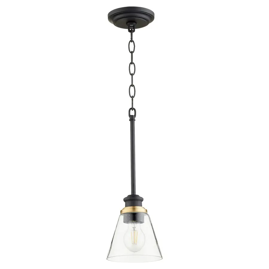 Dunbar Black Soft Contemporary Mini Pendant - Image 3