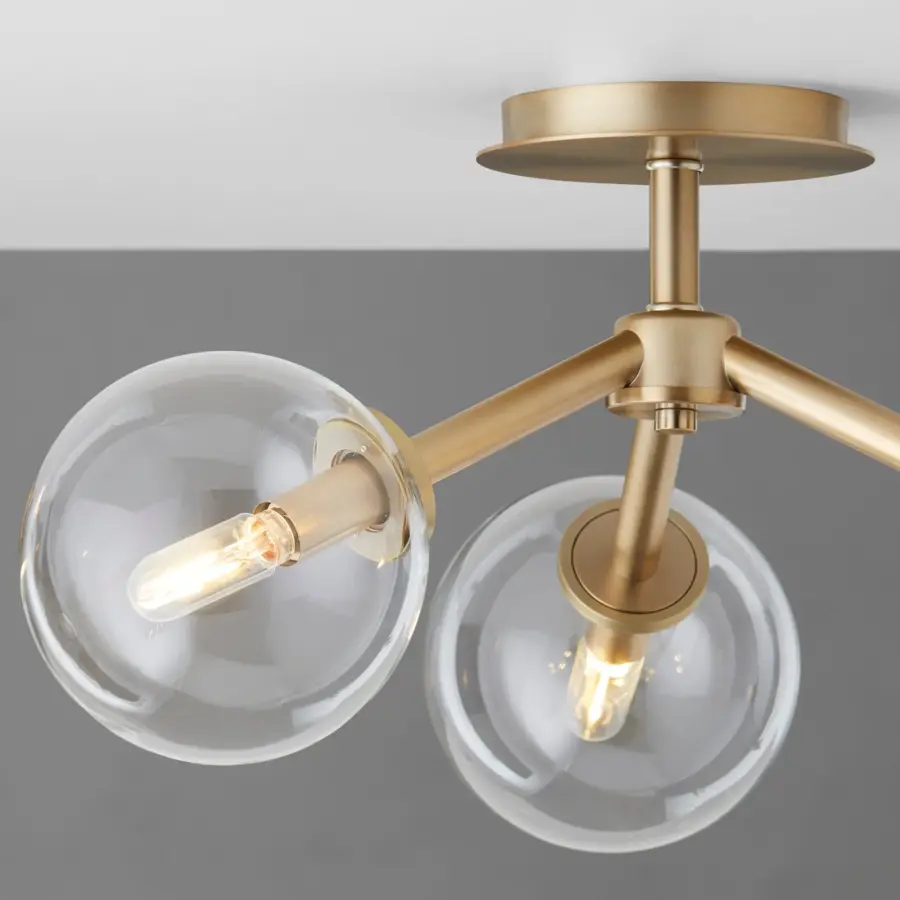 ROVI 3-Light Ceiling Mount in Aged Brass - Image 3