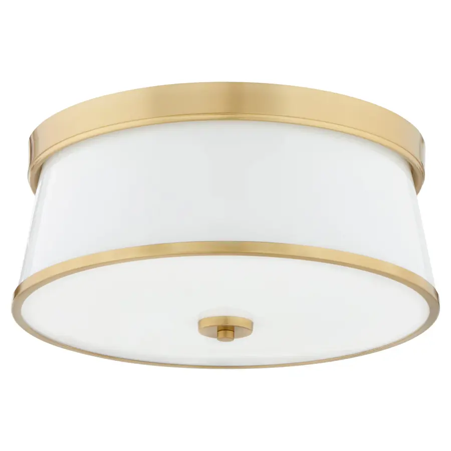 Weir 16" Ceiling Mount in Aged Brass - Image 1