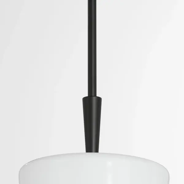 Goodwin 8" Opal Glass Pendant in Matte Black - Image 3