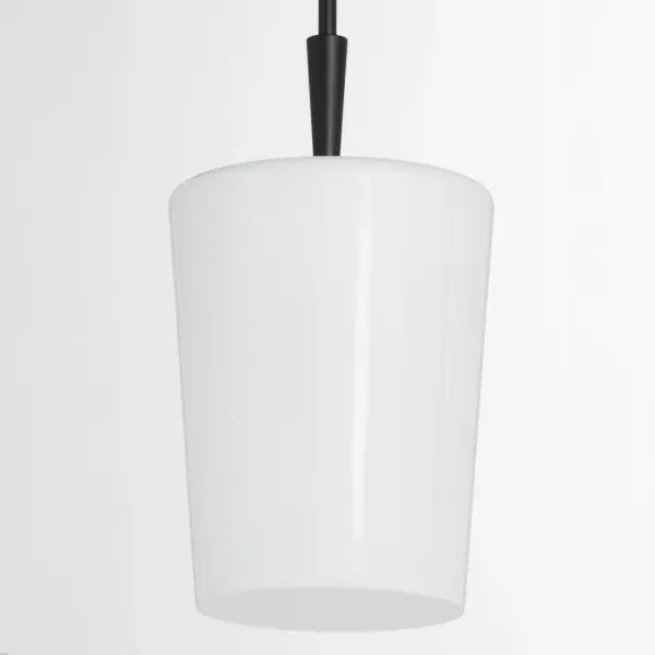 Goodwin 8" Opal Glass Pendant in Matte Black - Image 4