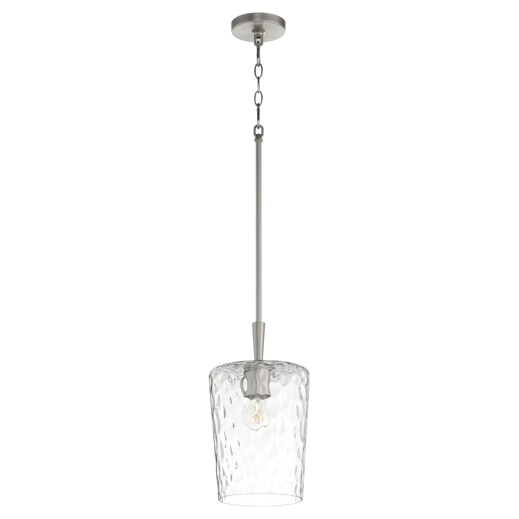 Goodwin 8" Hammered Glass Pendant