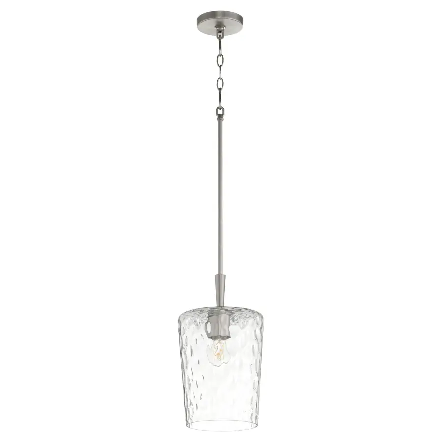 Goodwin 8" Hammered Glass Pendant - Image 1