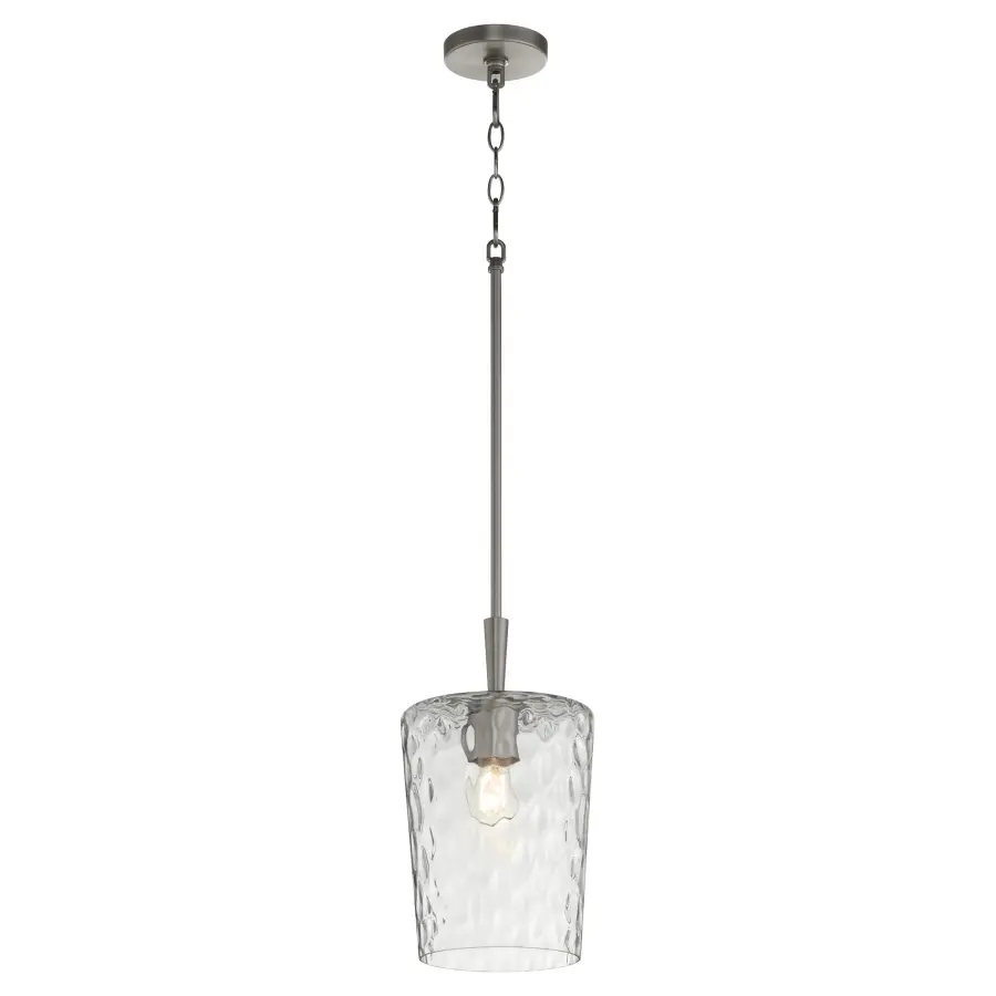 Goodwin 8" Hammered Glass Pendant - Image 2
