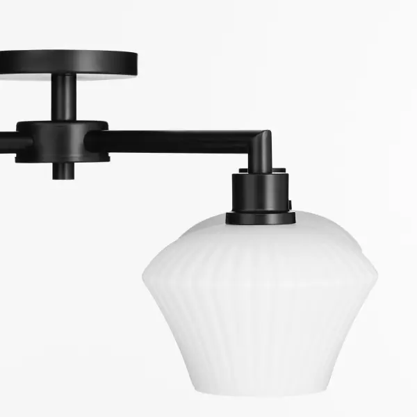 Sleek Contemporary Flush Mount with Bold Matte Black Finish - Image 3
