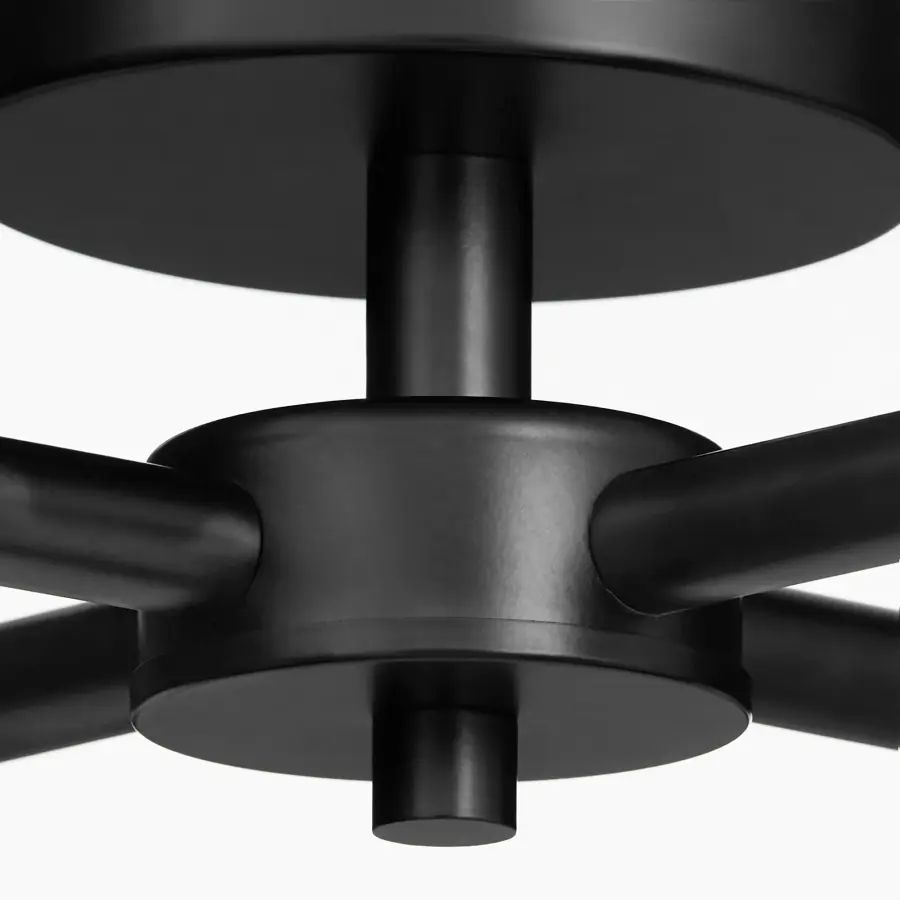 Sleek Contemporary Flush Mount with Bold Matte Black Finish - Image 4