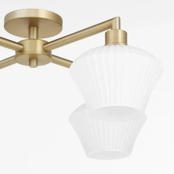 Cassini 26" 4-Light Flush Mount in Aged Brass - Image 3