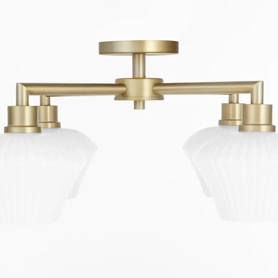 Cassini 26" 4-Light Flush Mount in Aged Brass - Image 4