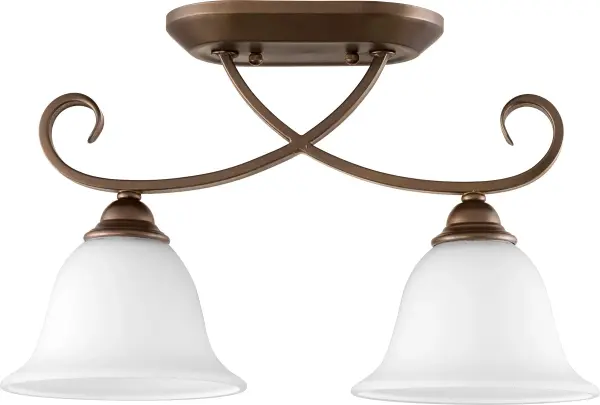 Celesta Satin Opal 2-Light Flush Mount
