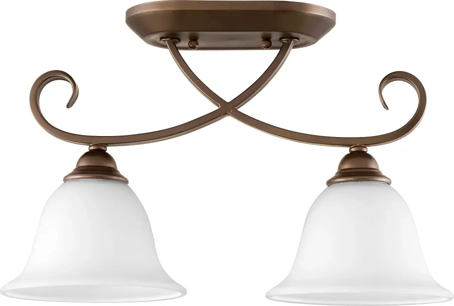 Celesta Satin Opal 2-Light Flush Mount