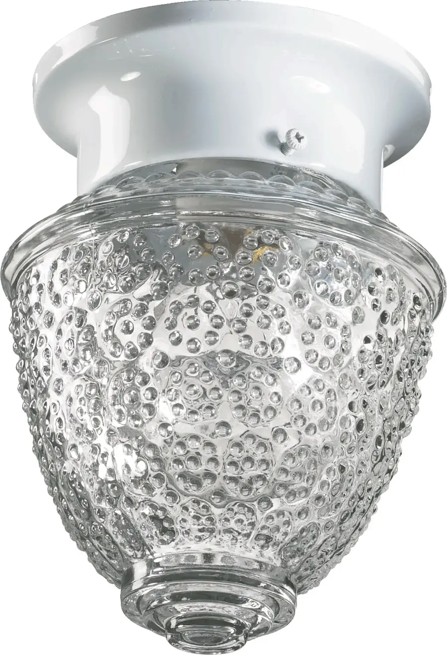 7 Inch White Glass Ceiling Mount - Image 1