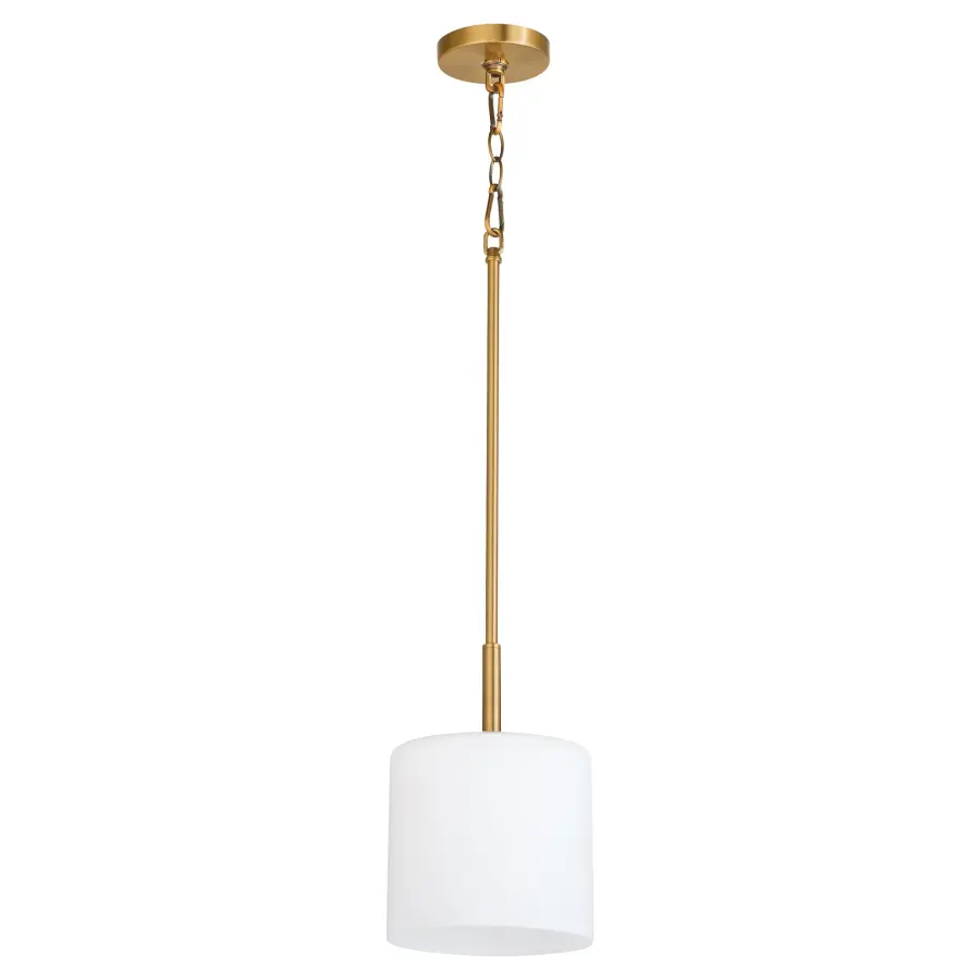 Rutherford 1-Light Pendant in Brushed Brass - Image 1