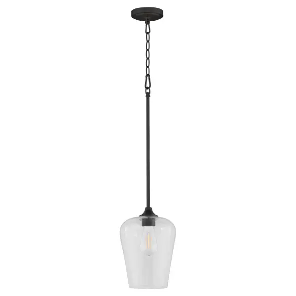 Raymond 1-Light Pendant in Matte Black - Image 1