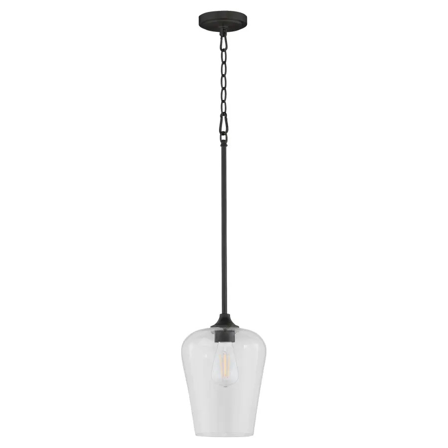 Raymond 1-Light Pendant in Matte Black - Image 1