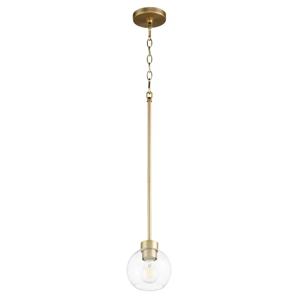 Volan 1-Light Aged Brass Pendant - Image 1