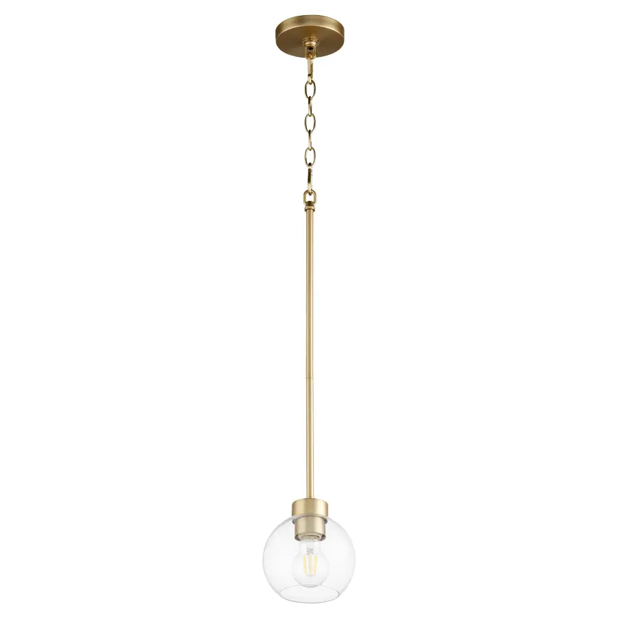 Volan 1-Light Aged Brass Pendant - Image 1