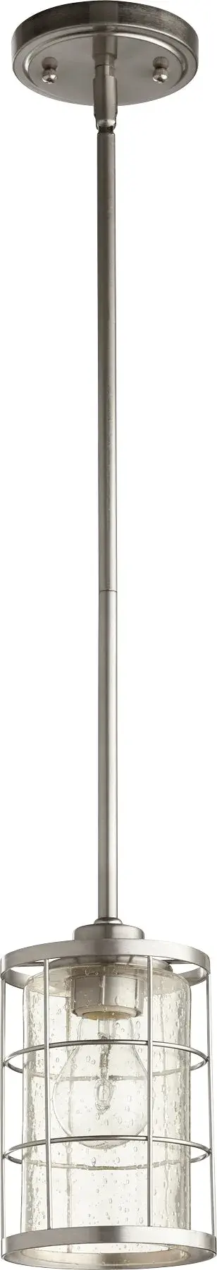 Ellis Satin Nickel Modern Farmhouse Mini Pendant