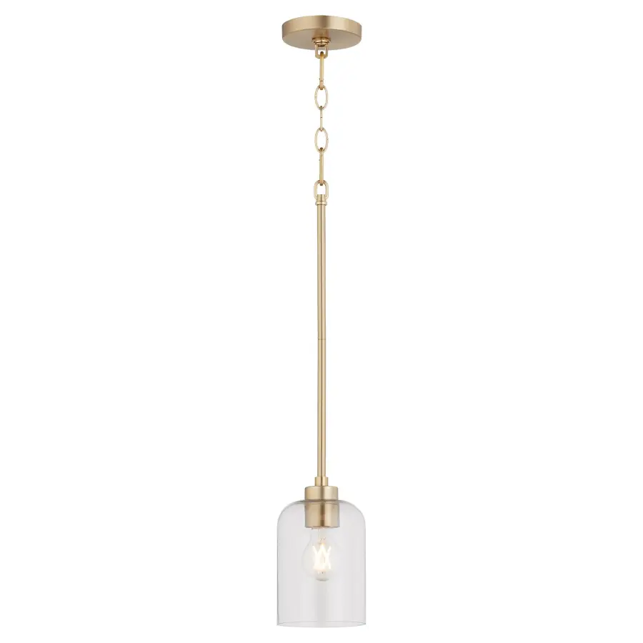 Tribute 1-Light Pendant in Aged Brass - Image 2