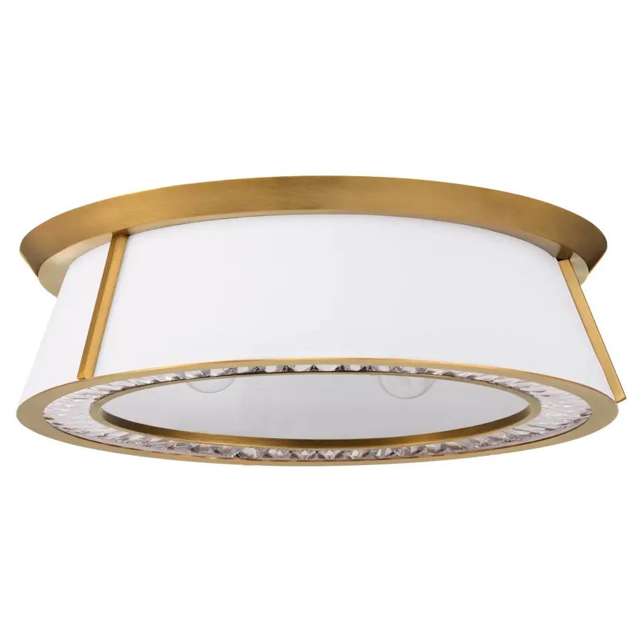 Gorham 22" Flush Mount in Brushed Brass - Image 1