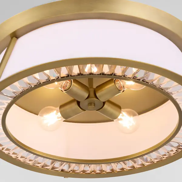 Gorham 22" Flush Mount in Brushed Brass - Image 3