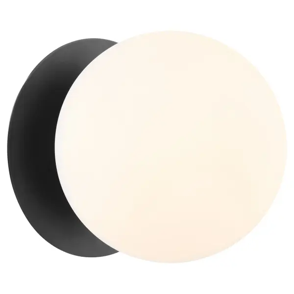 Jasper Matte Black Globe Wall Sconce - Image 2