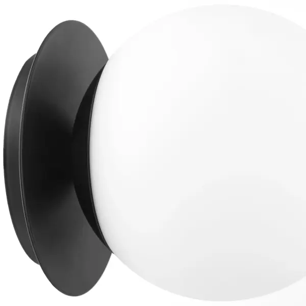 Jasper Matte Black Globe Wall Sconce - Image 4