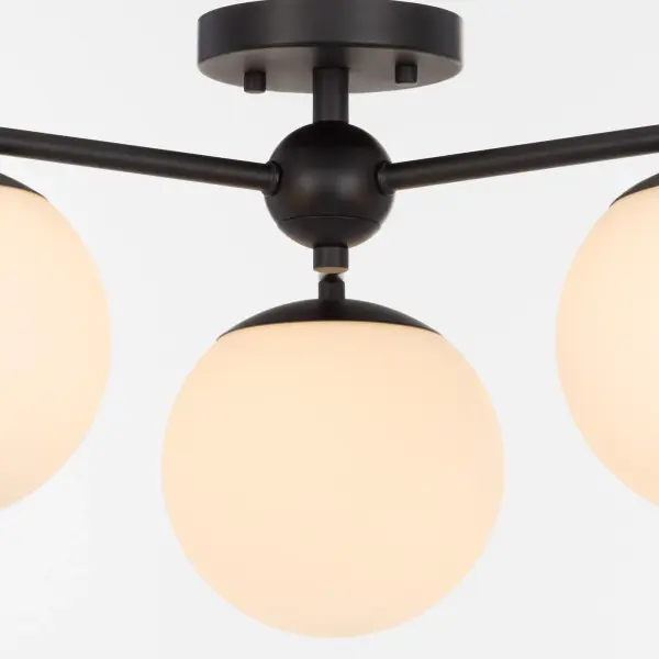 Jasper 3-Light Semi-Flush Mount in Matte Black - Image 3