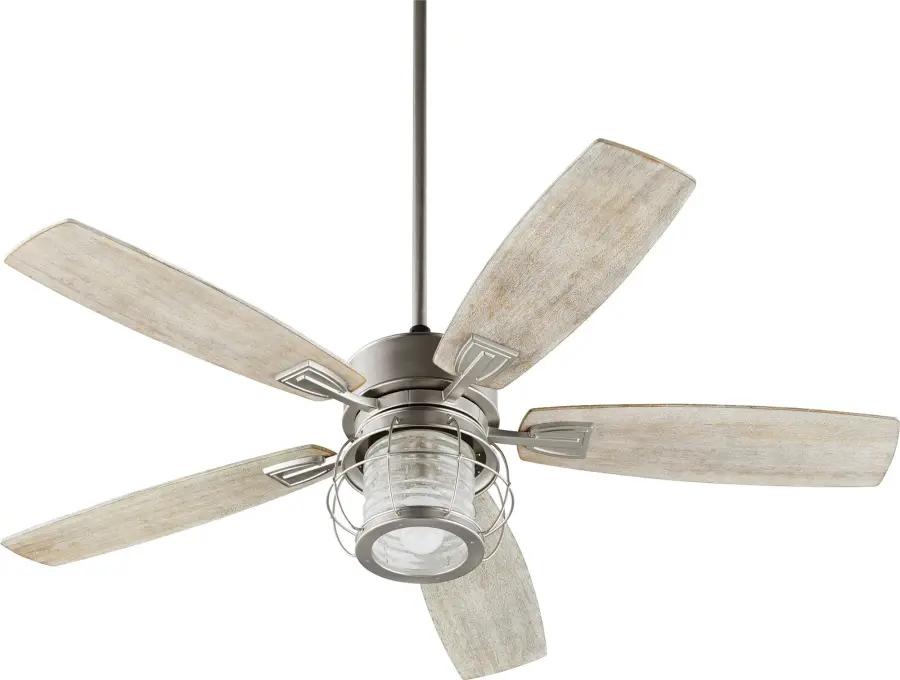 Galveston 52" Satin Nickel Modern Farmhouse Ceiling Fan - Image 1