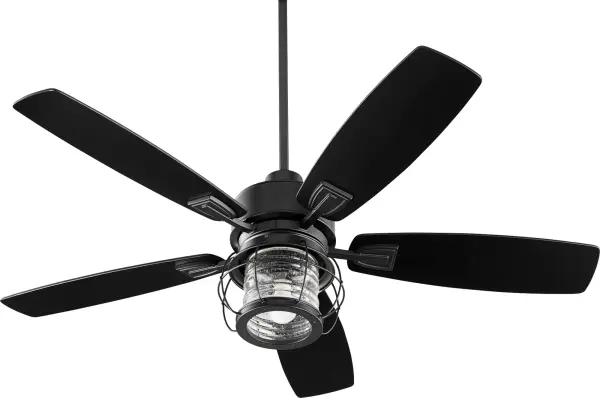 The Galveston combines vintage-inspired caged design with modern LED efficiency. Five blades deliver reliable airflow while the industrial black finish adds character to farmhouse and transitional spaces alike.