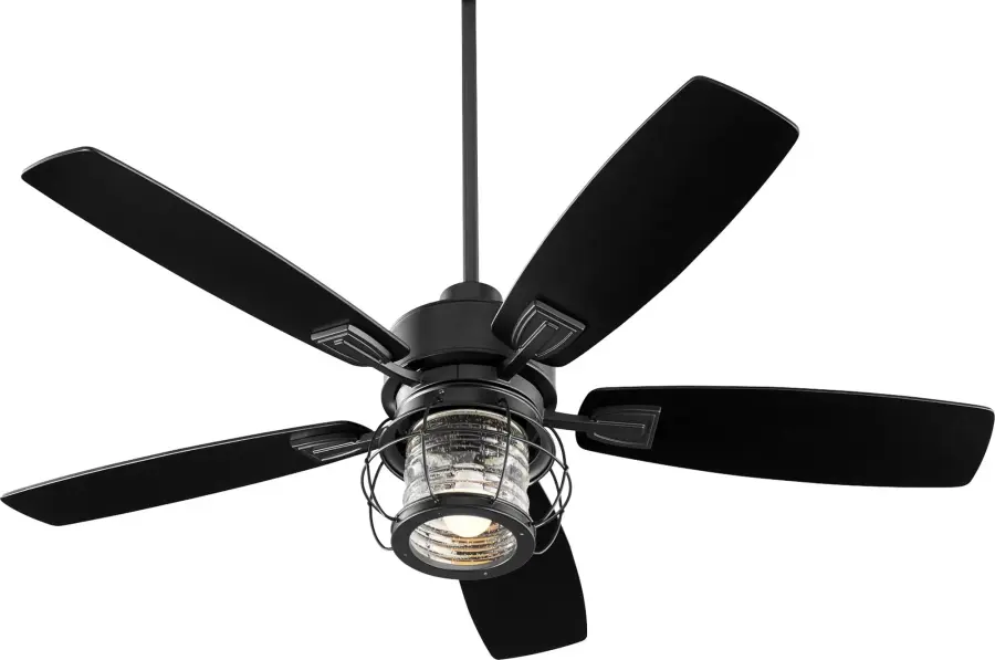 Galveston 52" Black Modern Farmhouse Ceiling Fan with LED Light - Image 2