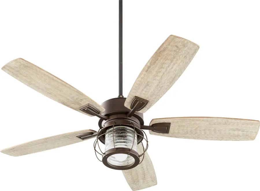Galveston 52" Oiled Bronze Modern Farmhouse Ceiling Fan