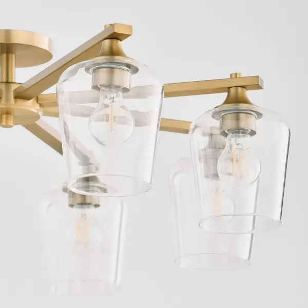 Veno 8-Light Ceiling Mount in Aged Brass - Image 3