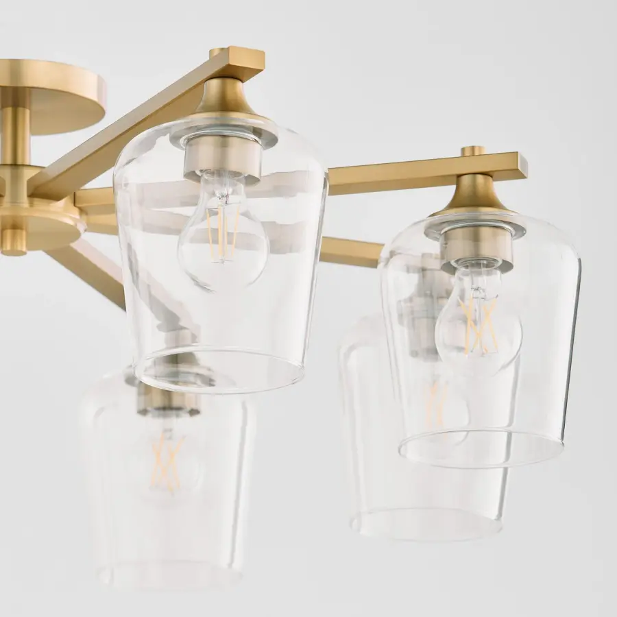 Veno 8-Light Ceiling Mount in Aged Brass - Image 3
