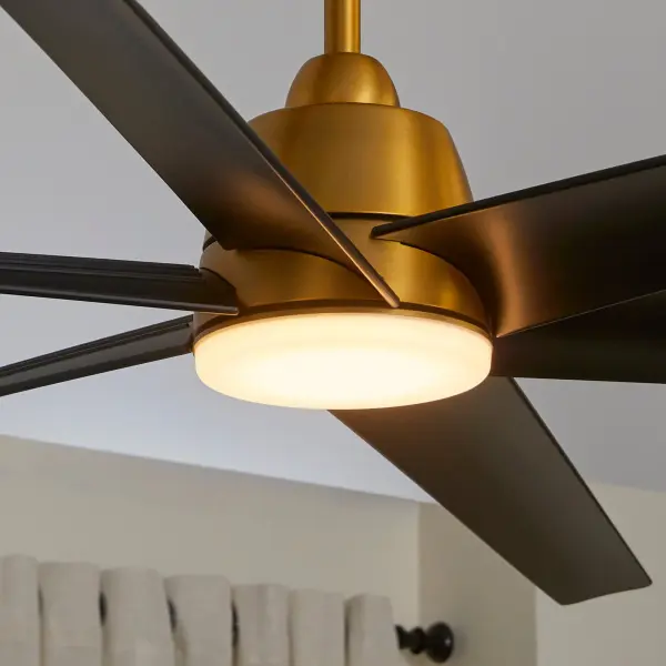 Spree 84" Outdoor Ceiling Fan - Brushed Brass - Image 10